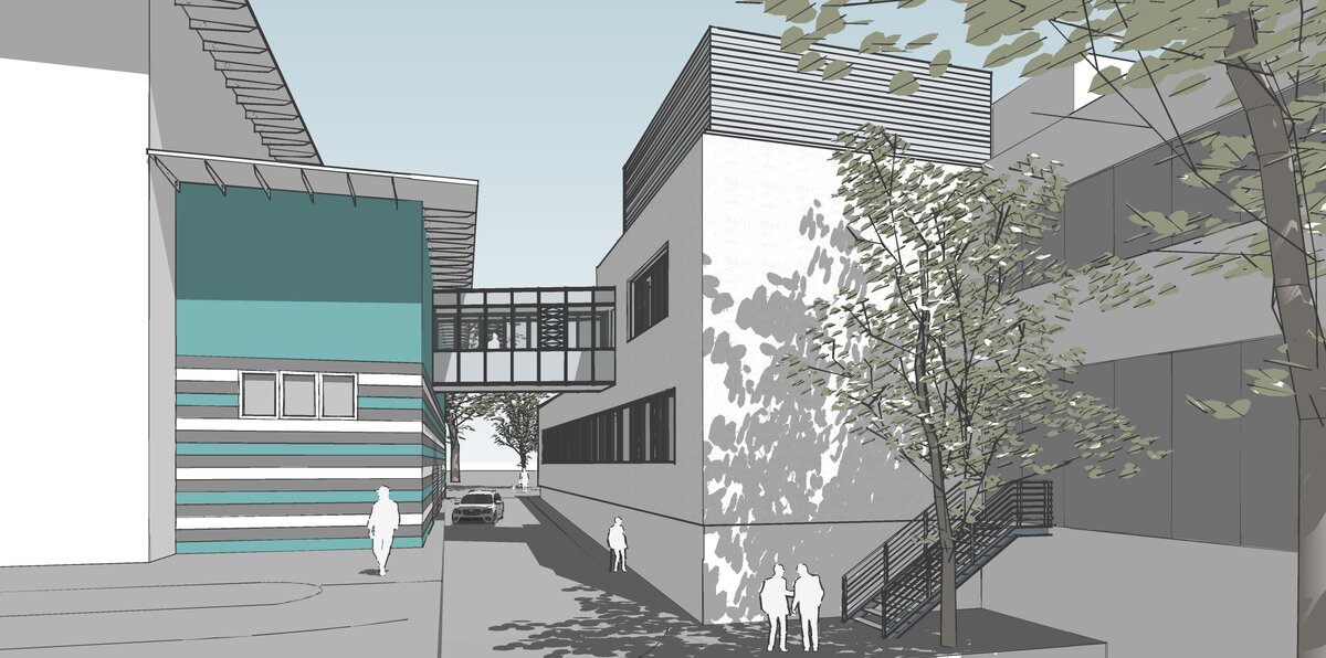 Illustration der Neubauten im Caritas-Krankenhaus St. Josef