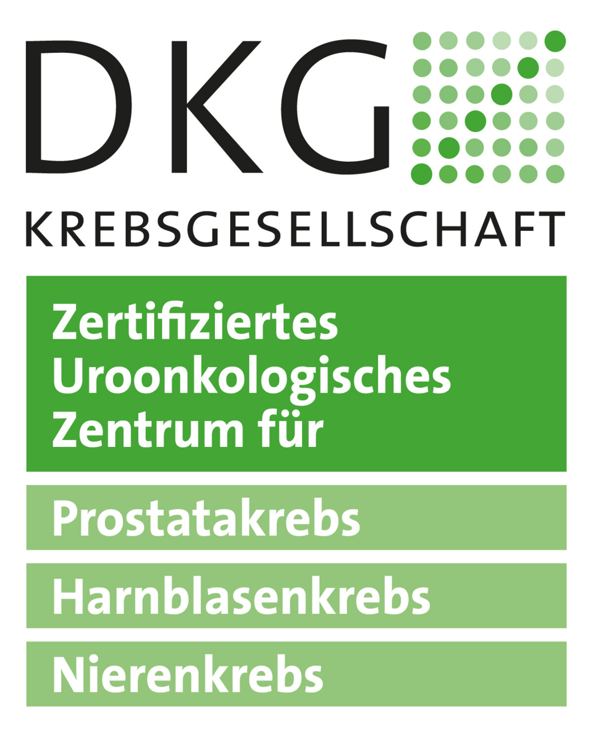 Logo Zertifikat Deutsche Krebsgesellschaft für das Uroonkolische Zentrum am Caritas-Krankenhaus St. Josef